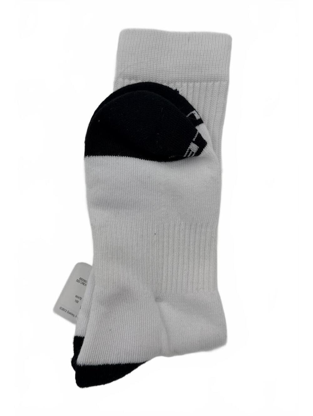 Oakley 932060VT-100 Men’s 520 Crew Socks White/Black - Picture 2 of 3